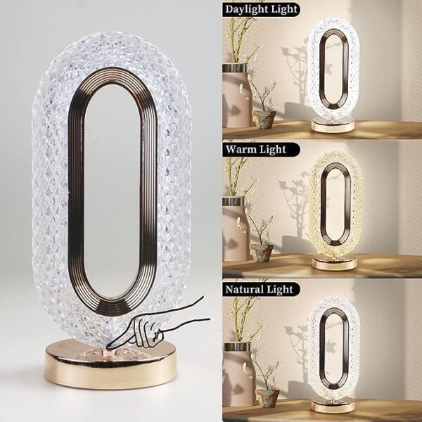 LED Crystal Table Lamp Zero Shape - Image 3